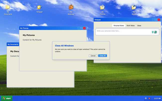 windowsxpremake closeall