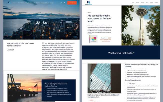before after career page